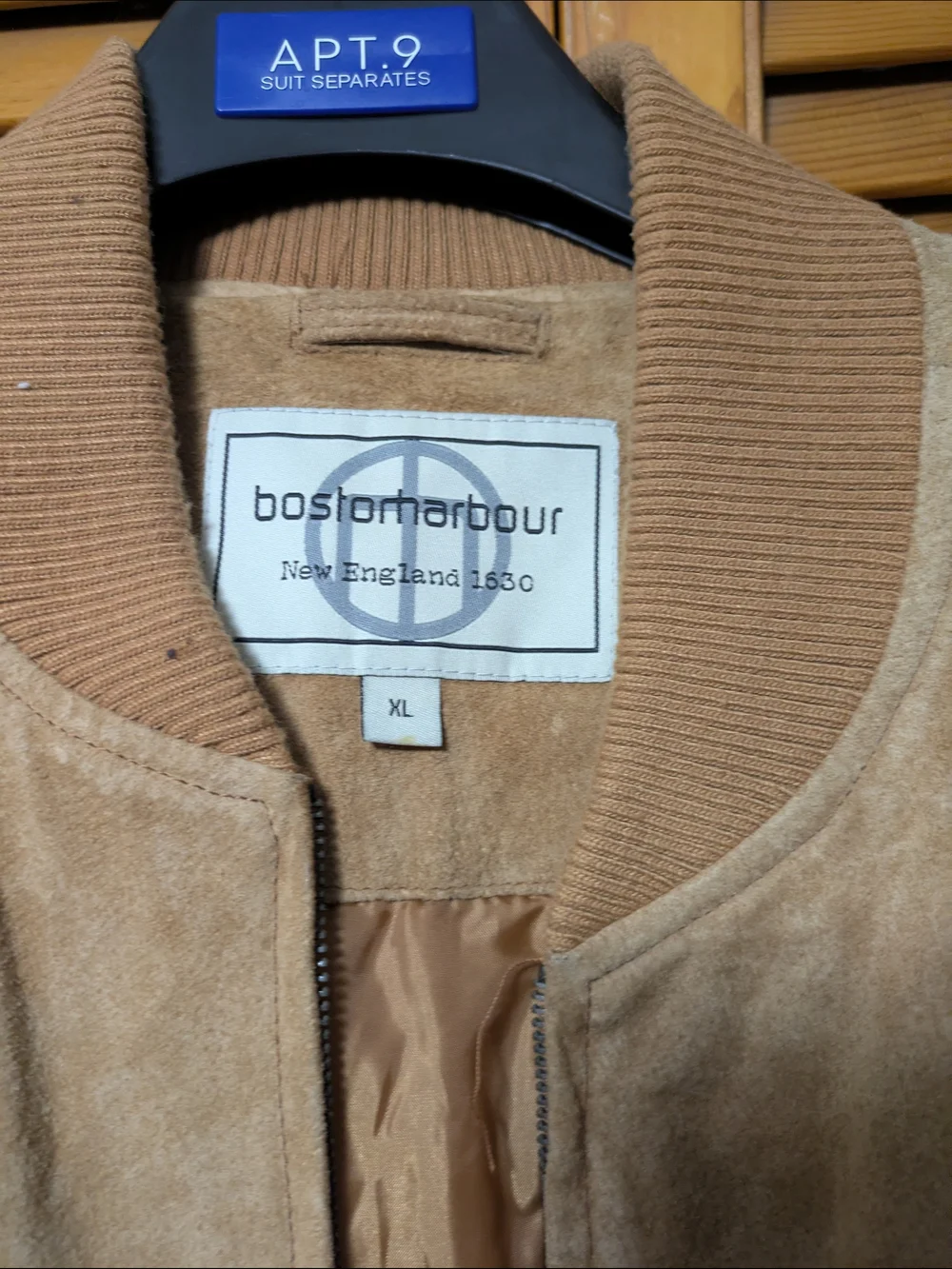 Boston harbor tan suede